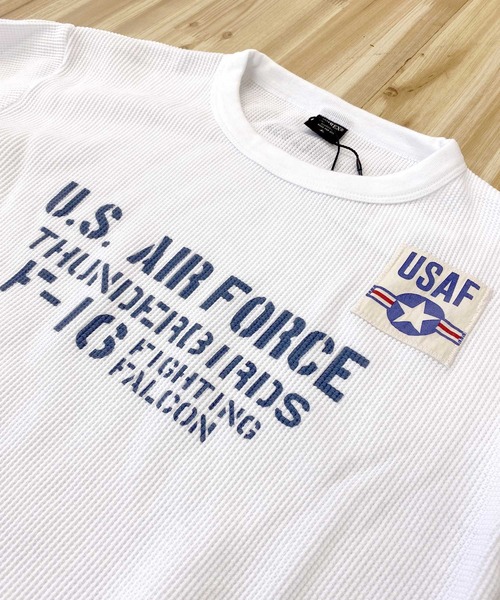 【セール】ワッフルロングＴシャツ SB F-１０（Tシャツ/カットソー）｜AVIREX（アヴィレックス）