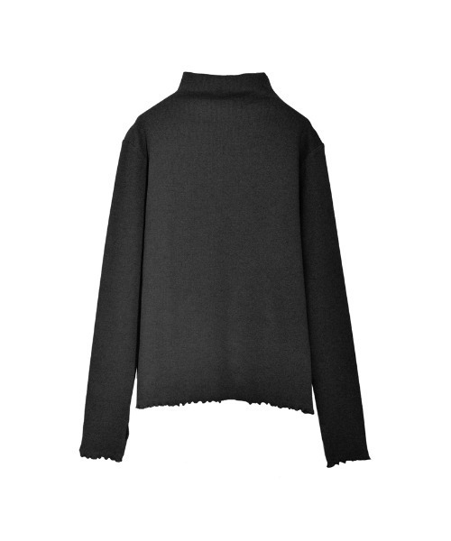 Re:EDIT（リエディ）の「指穴リブカットソーハイネックトップス（Tシャツ/カットソー・レディース・ブルー/杢グレー/ホワイト×ブラック/ブラック/ブラック×ホワイト/ホワイト/ブルー系その他/ブラック系その他・MEDIUM/LARGE）」の3枚目の写真