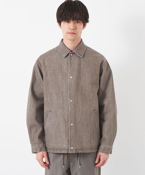 green label relaxing（グリーンレーベルリラクシング）の「VOIL/DENIM コーチジャケット（ブルゾン・メンズ・ブラック/モカ・L/M/XL/S）」の10枚目の写真
