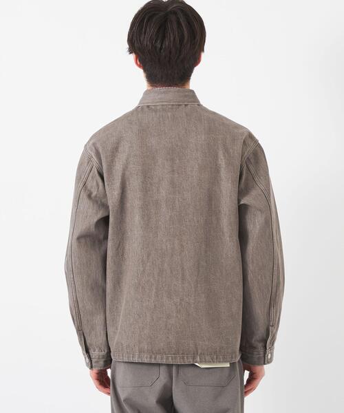 green label relaxing（グリーンレーベルリラクシング）の「VOIL/DENIM コーチジャケット（ブルゾン・メンズ・ブラック/モカ・L/M/XL/S）」の5枚目の写真