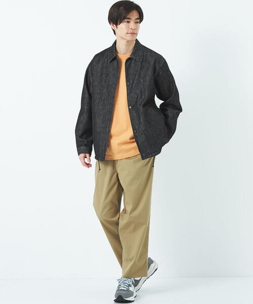 green label relaxing（グリーンレーベルリラクシング）の「VOIL/DENIM コーチジャケット（ブルゾン・メンズ・ブラック/モカ・L/M/XL/S）」の7枚目の写真