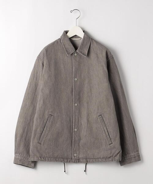 green label relaxing（グリーンレーベルリラクシング）の「VOIL/DENIM コーチジャケット（ブルゾン・メンズ・ブラック/モカ・L/M/XL/S）」の3枚目の写真