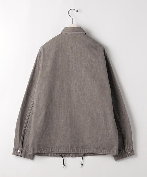 green label relaxing（グリーンレーベルリラクシング）の「VOIL/DENIM コーチジャケット（ブルゾン・メンズ・ブラック/モカ・L/M/XL/S）」の8枚目の写真