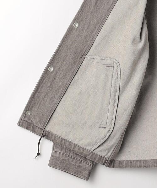 green label relaxing（グリーンレーベルリラクシング）の「VOIL/DENIM コーチジャケット（ブルゾン・メンズ・ブラック/モカ・L/M/XL/S）」の14枚目の写真
