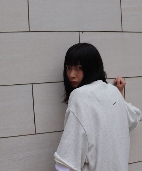 ADAM PATEK(アダムパテック)の「ADAMPATEK / layered damage 裏毛x天竺レイヤードルーズシルエット半袖クルー(アンサンブル・メンズ・ブラック/アッシュグレー・1/2/3)」の22枚目の写真
