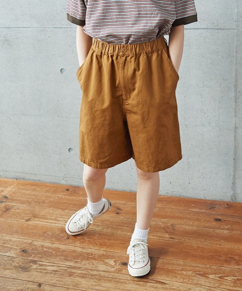 PAR ICI(パーリッシィ)の「コットンリネンカルゼ ショートパンツ(セットアップ対応)(その他パンツ・レディース・ブラウン/ネイビー・FREE)」の2枚目の写真