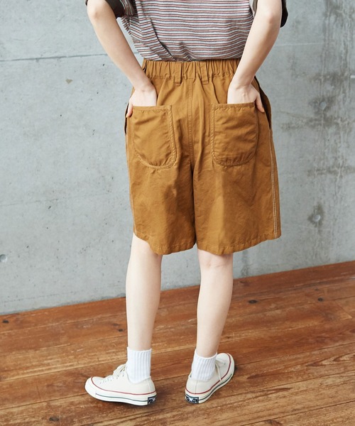 PAR ICI(パーリッシィ)の「コットンリネンカルゼ ショートパンツ(セットアップ対応)(その他パンツ・レディース・ブラウン/ネイビー・FREE)」の13枚目の写真
