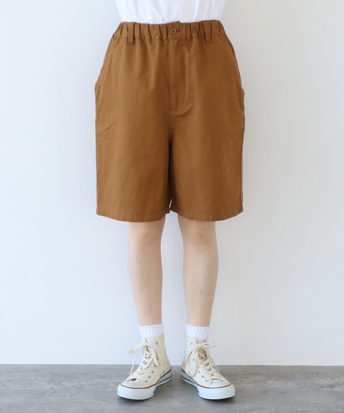 PAR ICI(パーリッシィ)の「コットンリネンカルゼ ショートパンツ(セットアップ対応)(その他パンツ・レディース・ブラウン/ネイビー・FREE)」の16枚目の写真