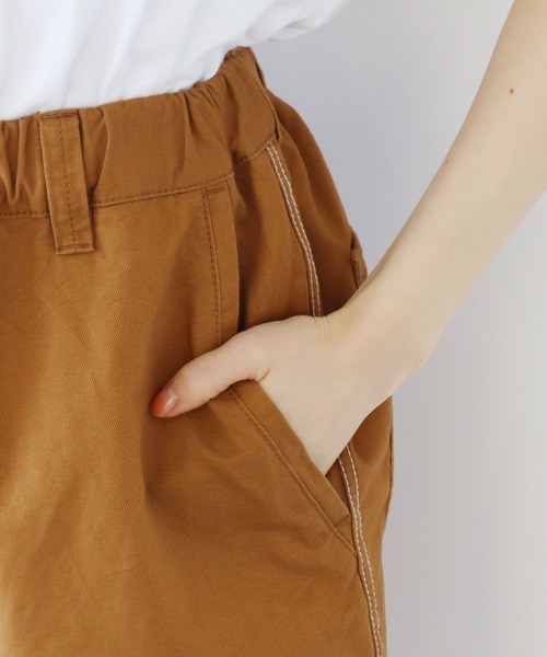 PAR ICI(パーリッシィ)の「コットンリネンカルゼ ショートパンツ(セットアップ対応)(その他パンツ・レディース・ブラウン/ネイビー・FREE)」の12枚目の写真