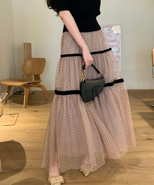 N.s（エヌドットエス）の「ドットチュールスカート（スカート