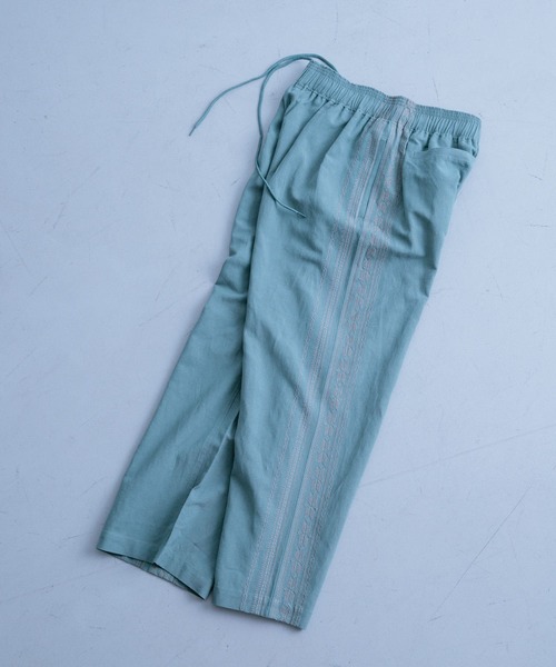 ITEMS URBANRESEARCH(アイテムズ アーバンリサーチ)の「『セットアップ対応』リネン混 刺繍ワイドパンツ(その他パンツ・メンズ・ピンク/カーキ/ブラック・LARGE/MEDIUM)」の10枚目の写真