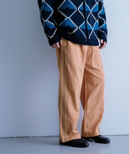 ITEMS URBANRESEARCH(アイテムズ アーバンリサーチ)の「『セットアップ対応』リネン混 刺繍ワイドパンツ(その他パンツ・メンズ・ピンク/カーキ/ブラック・LARGE/MEDIUM)」の21枚目の写真