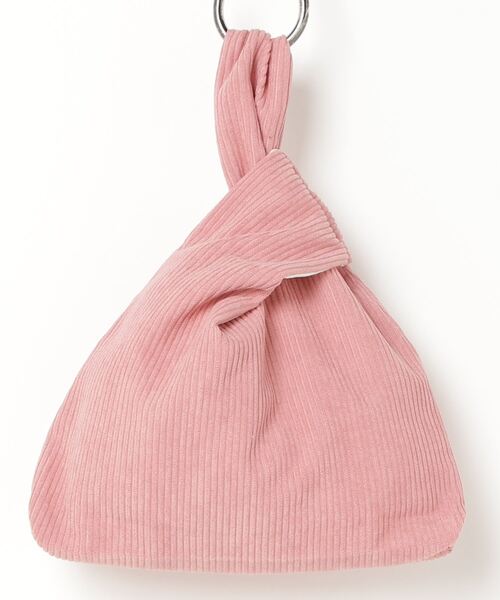 HIKA（ヒカ）の「【HIKA】コーデュロイミニマム巾着BAG（ハンドバッグ・レディース・ブラック/パープル/ベージュ/グレー/ブルー/ダークグリーン/グリーン/オリーブ/キャメル/オレンジ/ホワイト/ピンク/ライトグリーン/ライトピンク/レッド・FREE）」の13枚目の写真