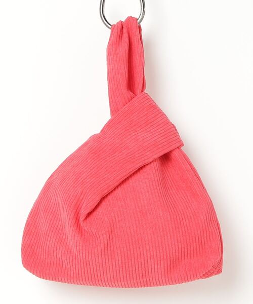 HIKA（ヒカ）の「【HIKA】コーデュロイミニマム巾着BAG（ハンドバッグ・レディース・ブラック/パープル/ベージュ/グレー/ブルー/ダークグリーン/グリーン/オリーブ/キャメル/オレンジ/ホワイト/ピンク/ライトグリーン/ライトピンク/レッド・FREE）」の14枚目の写真