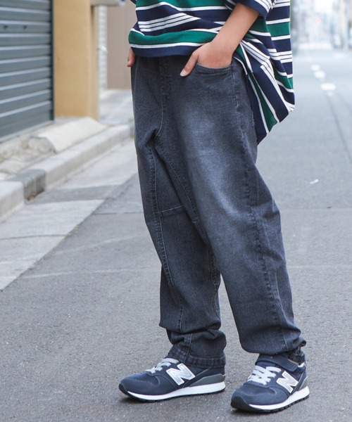 PAIRMANON STREET(ペアマノンストリート)の「【PAIRMANON STREET】【CITY DENIM】上質デニムストレッチテーパードパンツ(デニムパンツ・キッズ・ブルー/ブラック/インディゴブルー・90/100/110/120/130/140/150)」の5枚目の写真