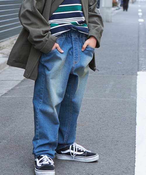 PAIRMANON STREET(ペアマノンストリート)の「【PAIRMANON STREET】【CITY DENIM】上質デニムストレッチテーパードパンツ(デニムパンツ・キッズ・ブルー/ブラック/インディゴブルー・90/100/110/120/130/140/150)」の15枚目の写真