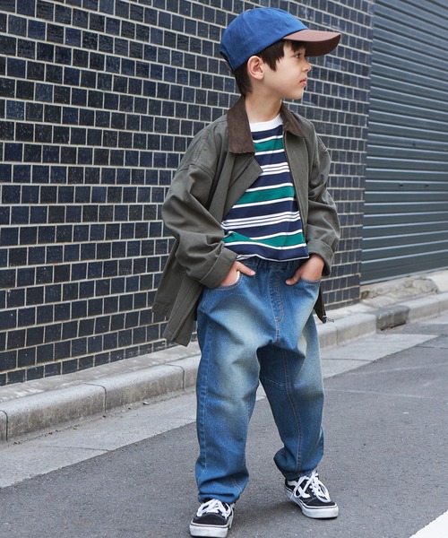 PAIRMANON STREET(ペアマノンストリート)の「【PAIRMANON STREET】【CITY DENIM】上質デニムストレッチテーパードパンツ(デニムパンツ・キッズ・ブルー/ブラック/インディゴブルー・90/100/110/120/130/140/150)」の19枚目の写真
