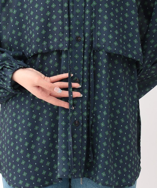 チチカカ（チチカカ）の「モチーフドットプリントチュニックブラウス（シャツ/ブラウス・レディース・ブラウン/ネイビー/ベージュ・FREE）」の17枚目の写真