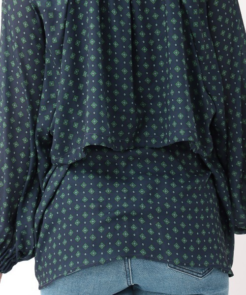 チチカカ（チチカカ）の「モチーフドットプリントチュニックブラウス（シャツ/ブラウス・レディース・ブラウン/ネイビー/ベージュ・FREE）」の18枚目の写真