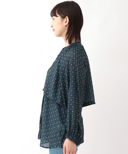 チチカカ（チチカカ）の「モチーフドットプリントチュニックブラウス（シャツ/ブラウス・レディース・ブラウン/ネイビー/ベージュ・FREE）」の14枚目の写真