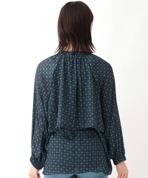 チチカカ（チチカカ）の「モチーフドットプリントチュニックブラウス（シャツ/ブラウス・レディース・ブラウン/ネイビー/ベージュ・FREE）」の15枚目の写真