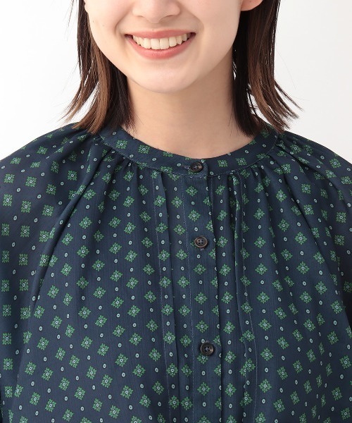 チチカカ（チチカカ）の「モチーフドットプリントチュニックブラウス（シャツ/ブラウス・レディース・ブラウン/ネイビー/ベージュ・FREE）」の16枚目の写真
