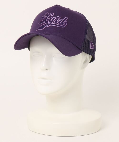 X-girl（エックスガール）の「【X-girl /エックスガール】 × NEW ERA TRACKER CAP（キャップ・レディース・ブラック/ベージュ/パープル・FREE）」の5枚目の写真
