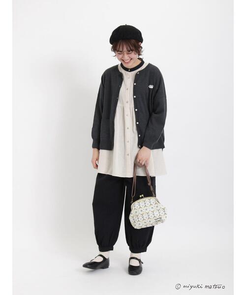 Samansa Mos2（サマンサ モスモス）の「【miyuki matsuoXSamansaMos2】ガマ口バッグ（ハンドバッグ・レディース・ベージュ/キナリ・ﾌﾘ-）」の16枚目の写真