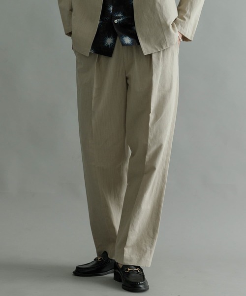 URBAN RESEARCH（アーバンリサーチ）の「『セットアップ対応』『Sサイズあり』LINENイージートラウザー（その他パンツ・メンズ・チャコールグレー/ブラウン/ベージュ系その他・SMALL/MEDIUM/LARGE）」の4枚目の写真