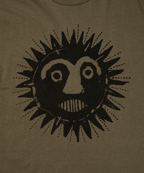 SASQUATCHfabrix.(サスクワァッチファブリックス)の「“SUN” T-SHIRT(Tシャツ/カットソー・メンズ・オリーブ/ホワイト・M/L/XL)」の4枚目の写真