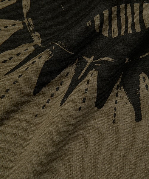 SASQUATCHfabrix.(サスクワァッチファブリックス)の「“SUN” T-SHIRT(Tシャツ/カットソー・メンズ・オリーブ/ホワイト・M/L/XL)」の5枚目の写真