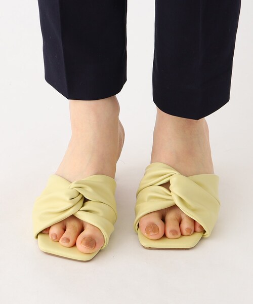 index（インデックス）の「◆ツイストデザインミュール（サンダル・レディース・ブラック/イエロー・01/02/03）」の10枚目の写真