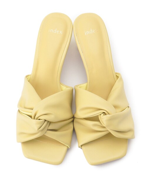 index（インデックス）の「◆ツイストデザインミュール（サンダル・レディース・ブラック/イエロー・01/02/03）」の14枚目の写真