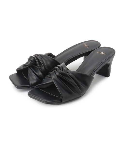 index（インデックス）の「◆ツイストデザインミュール（サンダル・レディース・ブラック/イエロー・01/02/03）」の16枚目の写真