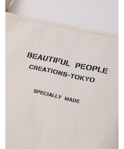 beautiful people(ビューティフルピープル)の「beautiful people army tent cloth tote bag M 7315611943(トートバッグ・レディース・オリーブ/ホワイト/ブラック・FREE)」の6枚目の写真