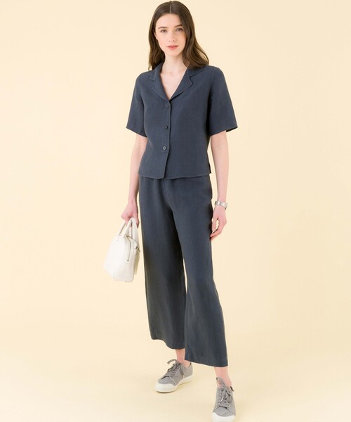 agnes b.（アニエスベー）の「リネン ロング ワイドパンツ "New Moulin"（その他パンツ・レディース・グレー系その他・1/3/2）」の4枚目の写真