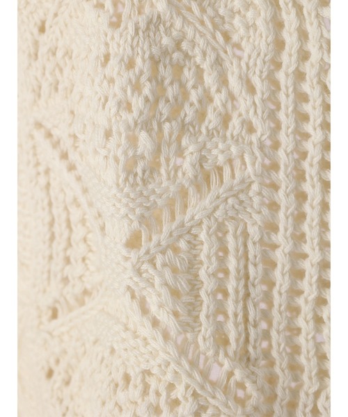 AMERICAN HOLIC（アメリカンホリック）の「透かし編みニットベスト（ベスト・レディース・アイボリー・L/M）」の15枚目の写真