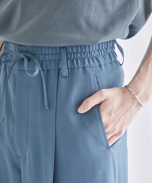 PUBLIC TOKYO（パブリックトウキョウ）の「イージーウールタックスラックス（スラックス・メンズ・グリーン/ダークグレー/ブルー/ブラウン・1/2/3）」の9枚目の写真