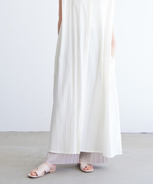for/c（フォーシー）の「ドビーストライプタックワンピース