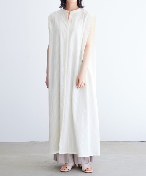 for/c（フォーシー）の「ドビーストライプタックワンピース