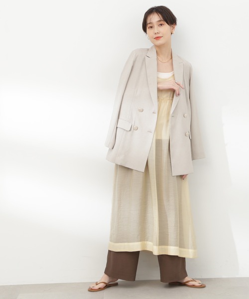 N.(N. Natural Beauty Basic)(エヌエヌナチュラルビューティーベーシック)の「◆シアーワンピース(ワンピース・レディース・ベージュ/ブラック・MEDIUM)」の10枚目の写真