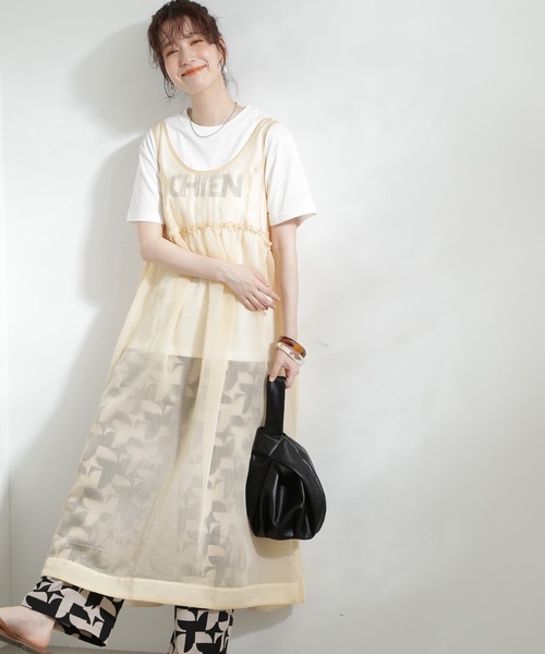 N.(N. Natural Beauty Basic)(エヌエヌナチュラルビューティーベーシック)の「◆シアーワンピース(ワンピース・レディース・ベージュ/ブラック・MEDIUM)」の17枚目の写真