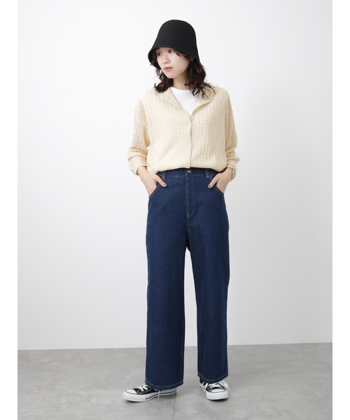 Samansa Mos2 blue（サマンサモスモスブルー）の「サーモベルハット（ハット・レディース・ブルー/オフホワイト/ブラック・ﾌﾘ-）」の13枚目の写真