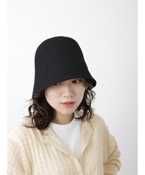 Samansa Mos2 blue（サマンサモスモスブルー）の「サーモベルハット（ハット・レディース・ブルー/オフホワイト/ブラック・ﾌﾘ-）」の14枚目の写真