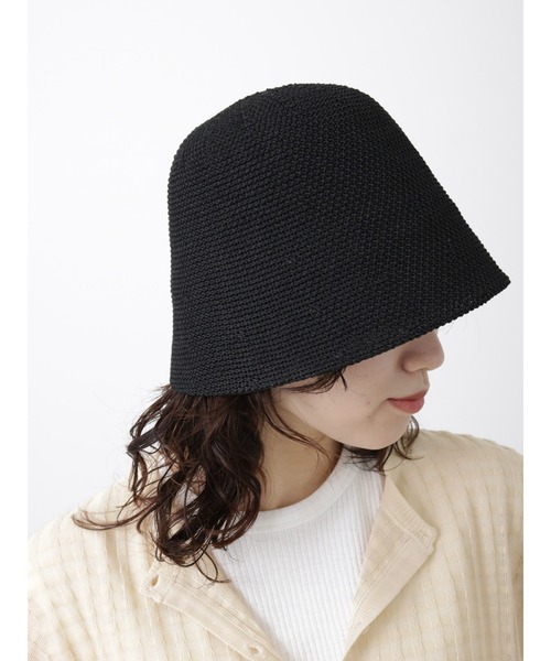 Samansa Mos2 blue（サマンサモスモスブルー）の「サーモベルハット（ハット・レディース・ブルー/オフホワイト/ブラック・ﾌﾘ-）」の15枚目の写真