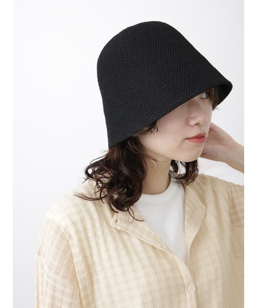 Samansa Mos2 blue（サマンサモスモスブルー）の「サーモベルハット（ハット・レディース・ブルー/オフホワイト/ブラック・ﾌﾘ-）」の16枚目の写真