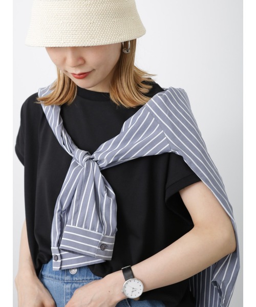 Samansa Mos2 blue（サマンサモスモスブルー）の「サーモベルハット（ハット・レディース・ブルー/オフホワイト/ブラック・ﾌﾘ-）」の21枚目の写真