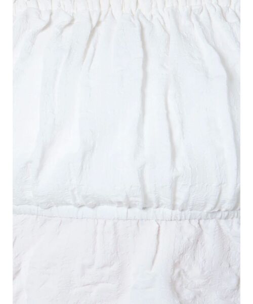 EVRIS（エヴリス）の「フリルクロップドオフショルトップス（シャツ/ブラウス・レディース・グリーン/ブラック/ホワイト・FREE）」の8枚目の写真