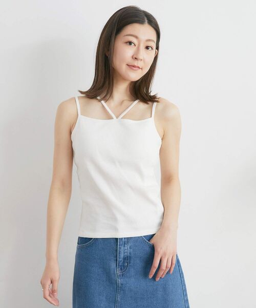 RETRO GIRL（レトロガール）の「デザインテレコキャミ（キャミソール・レディース・ブラック/イエロー/ホワイト/ライトブラウン/ブラック系その他3・FREE）」の16枚目の写真