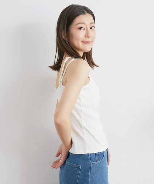 RETRO GIRL（レトロガール）の「デザインテレコキャミ（キャミソール・レディース・ブラック/イエロー/ホワイト/ライトブラウン/ブラック系その他3・FREE）」の15枚目の写真